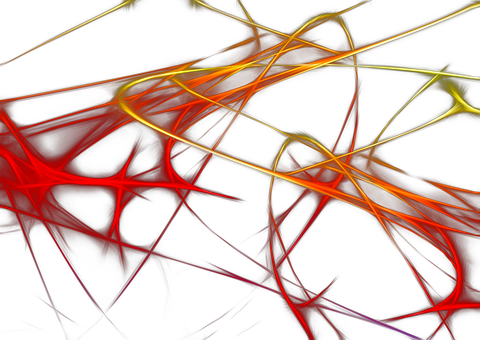 Abstract Neon Lines Art PNG Image