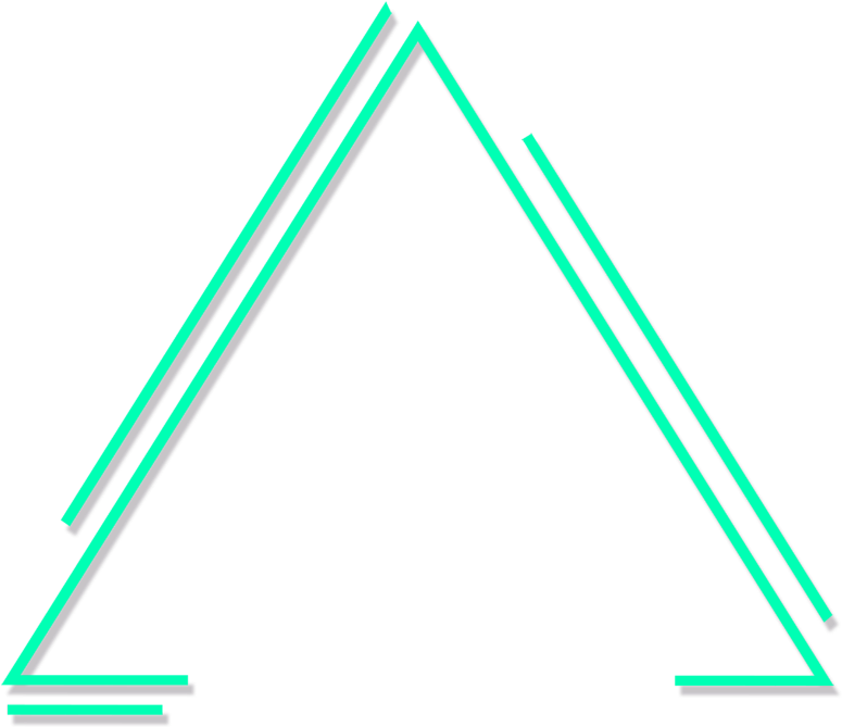 Abstract Neon Triangle Design PNG Image