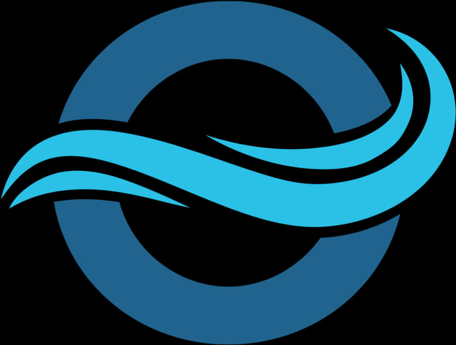 Abstract Ocean Waves Logo PNG Image