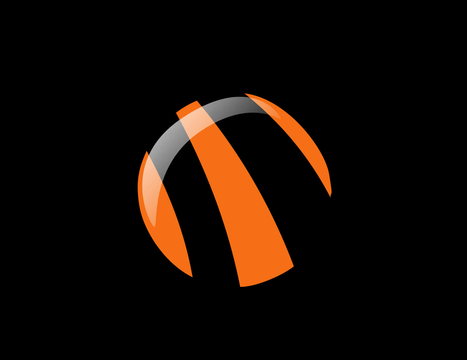 Abstract Orange Black Background PNG Image