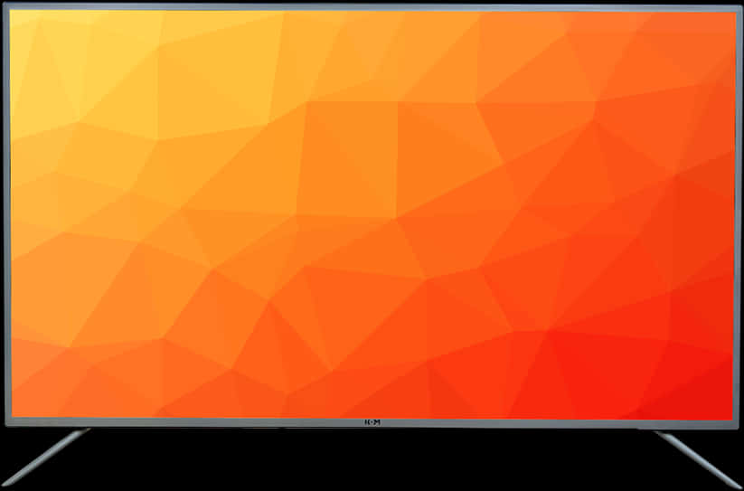 Abstract Orange Gradient T V Display PNG Image