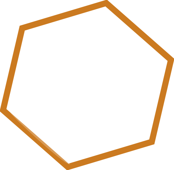 Abstract Orange Hexagon Graphic PNG Image