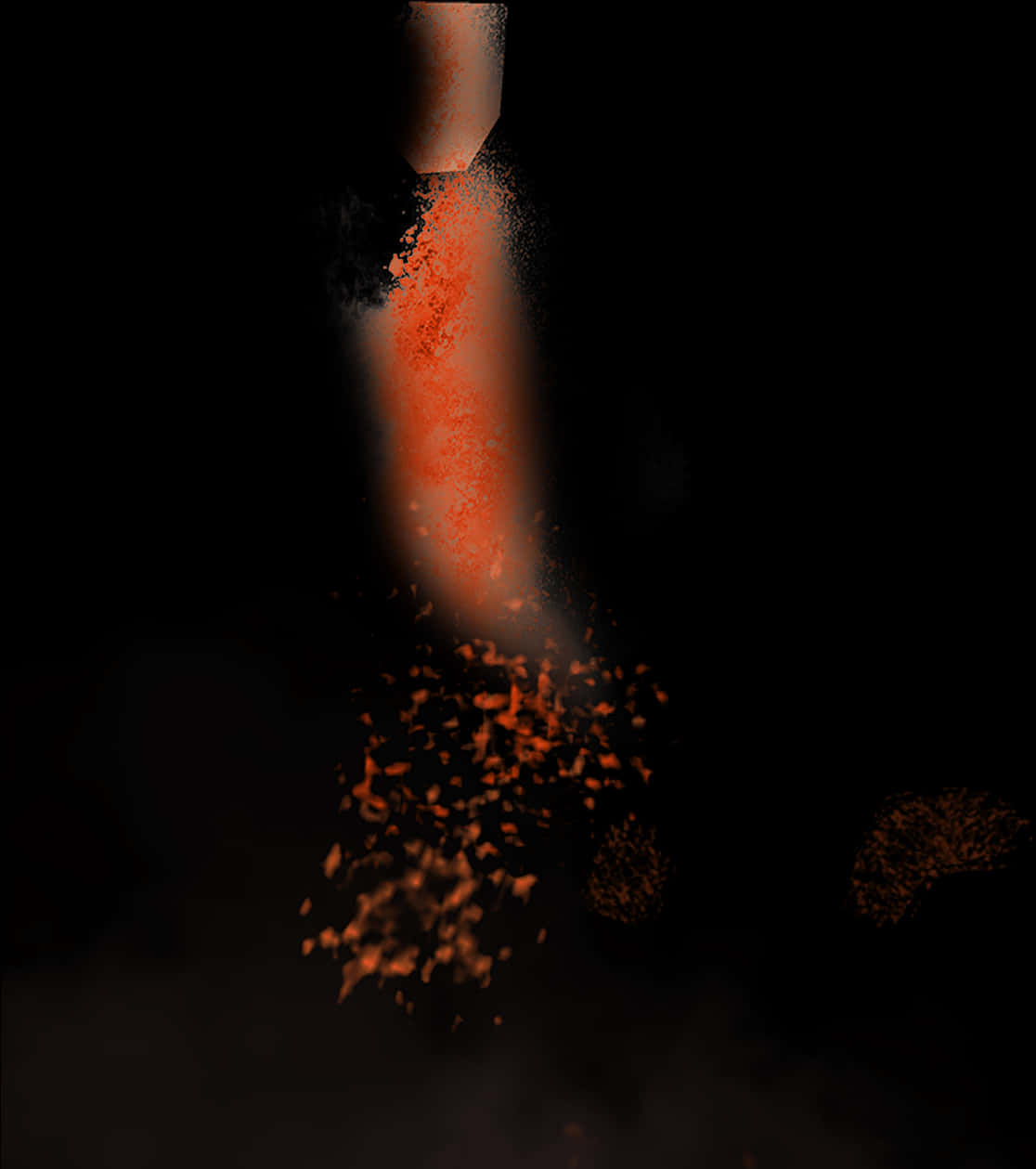 Abstract_ Orange_ Holi_ Powder_ Explosion_ Background PNG Image