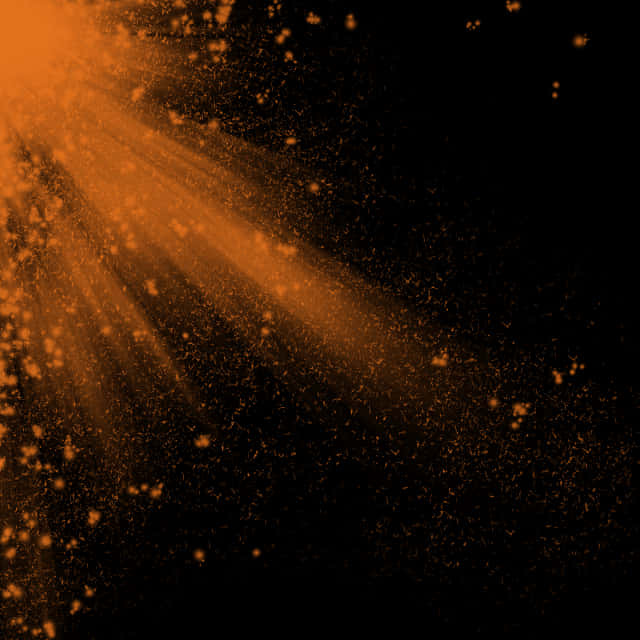 Abstract Orange Particle Light Streams PNG Image