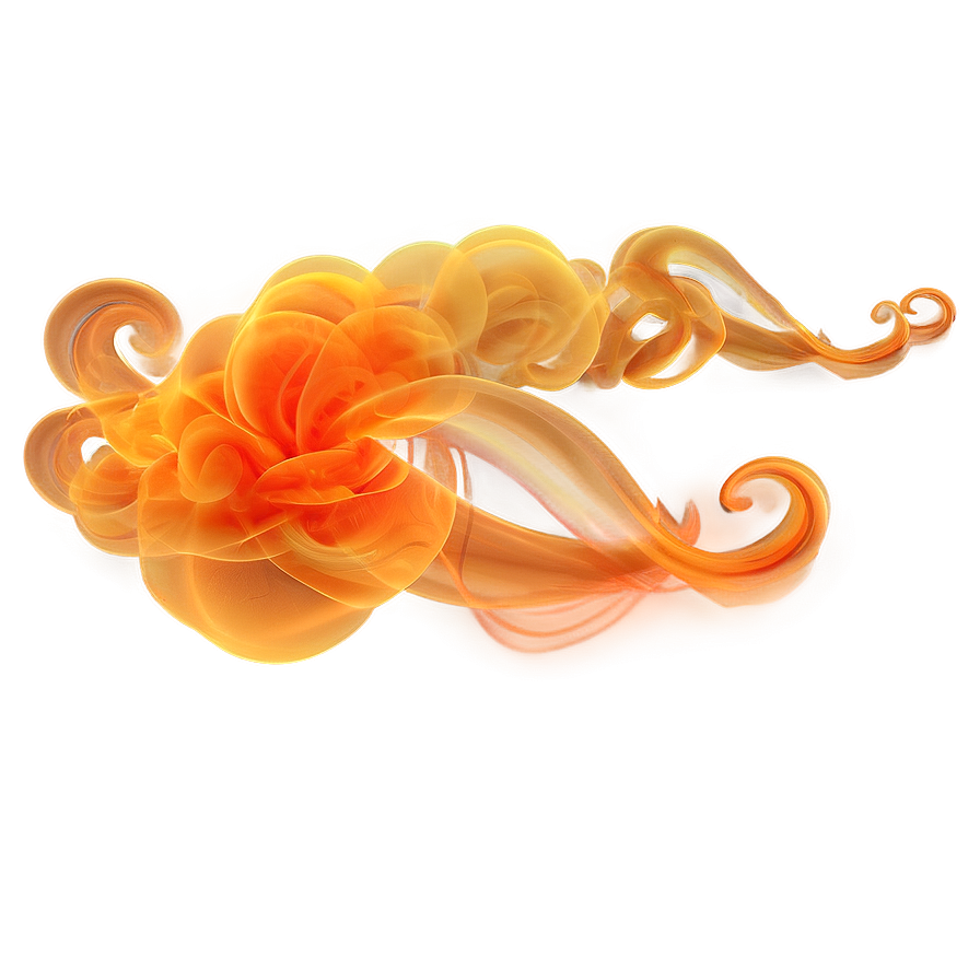 Abstract Orange Smoke Illustration Png 15 PNG Image