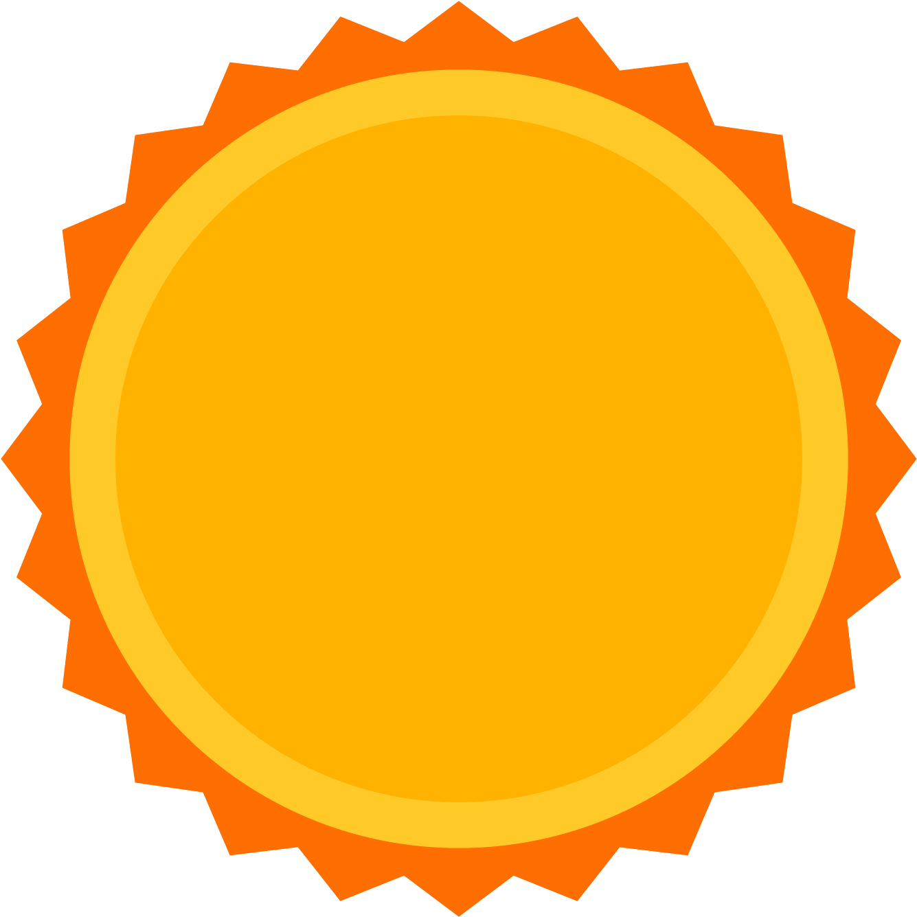 Abstract Orange Sun Design PNG Image