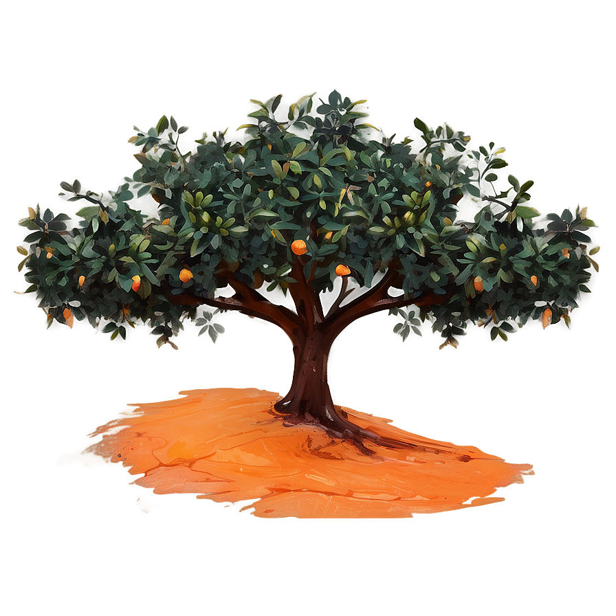 Abstract Orange Tree Png Xmi83 PNG Image