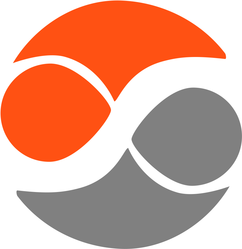 Abstract Orangeand Gray Logo PNG Image