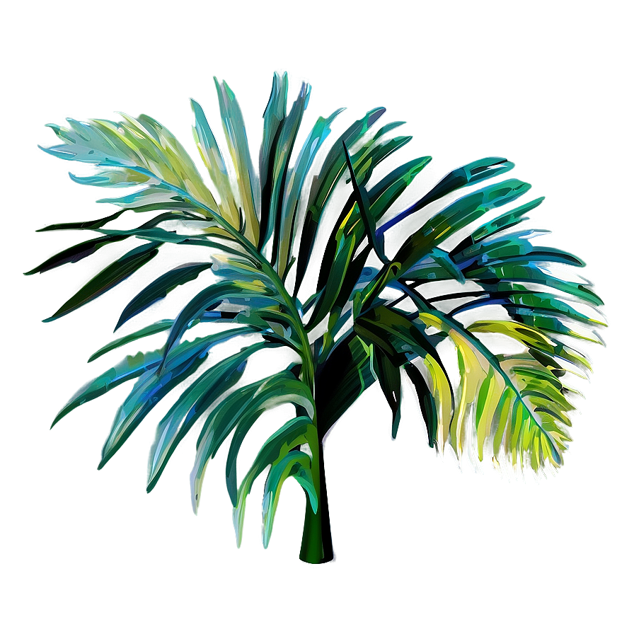 Abstract Palm Leaves Png 05252024 PNG Image