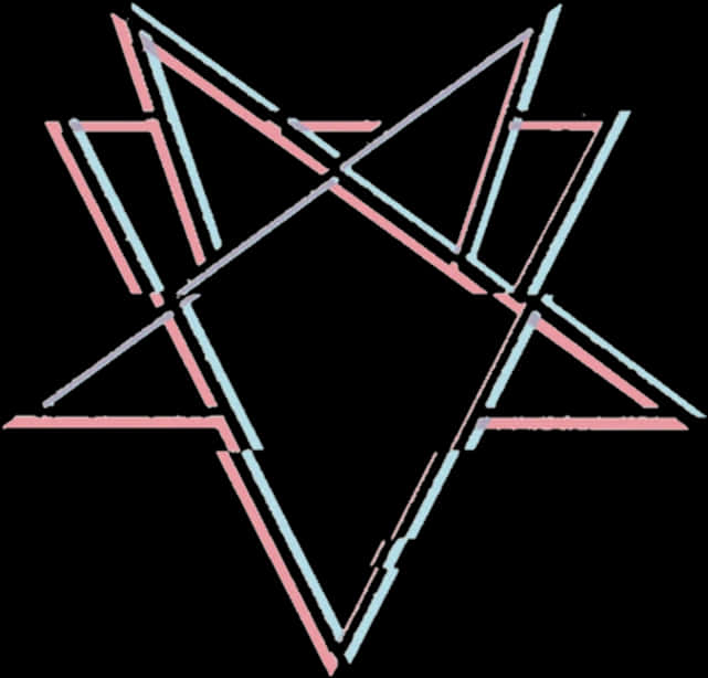 Abstract Pentagram Design PNG Image