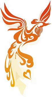 Abstract Phoenix Artwork PNG Image