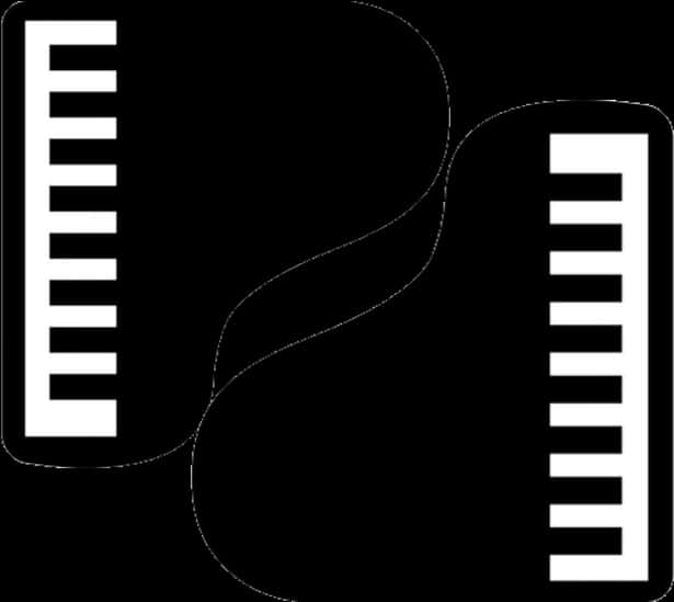 Abstract Piano Keyboard Design PNG Image