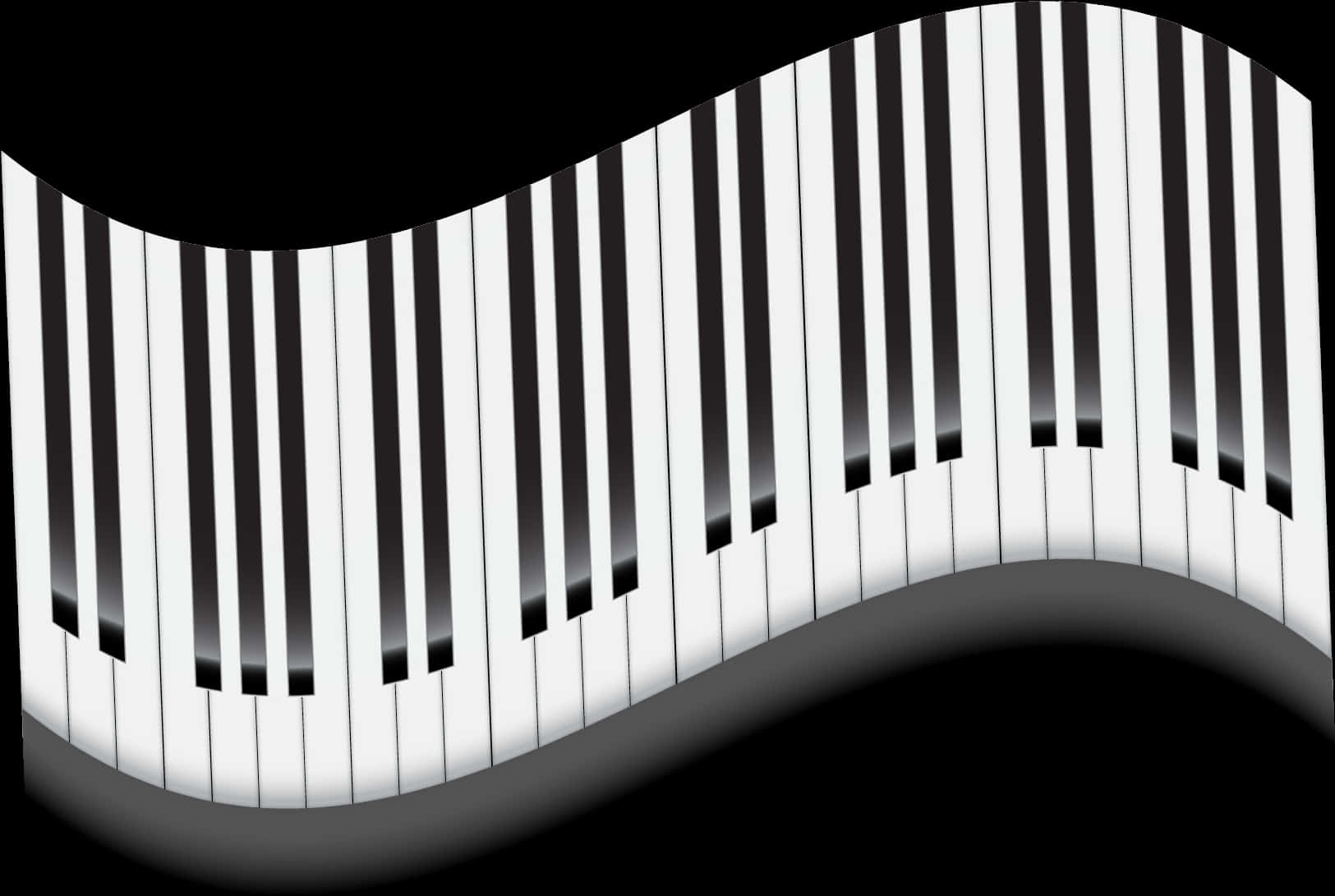 Abstract Piano Keyboard Waves.jpg PNG Image