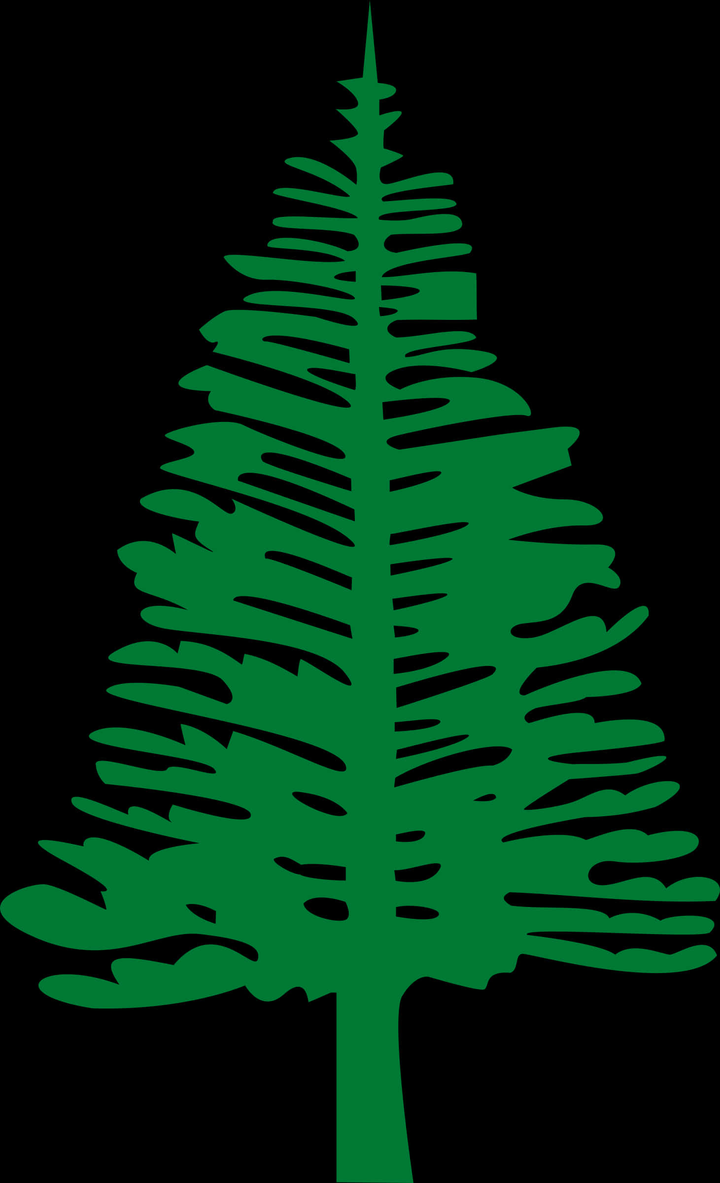 Abstract Pine Tree Graphic PNG Image