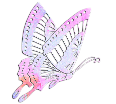 Abstract Pink Butterfly Art PNG Image