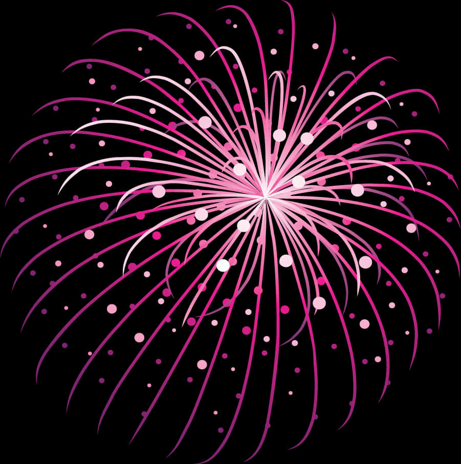 Abstract Pink Firework Design PNG Image