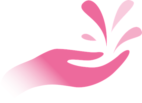 Abstract Pink Hand Splash PNG Image