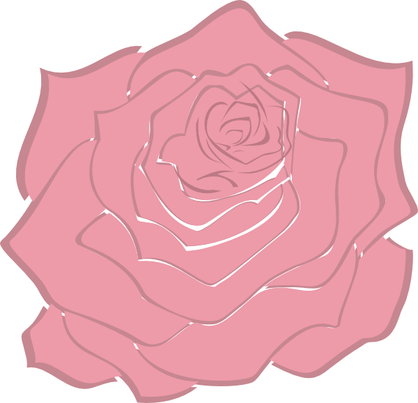 Abstract Pink Rose Illustration PNG Image