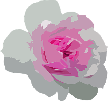 Abstract Pink Rose Vector Art PNG Image