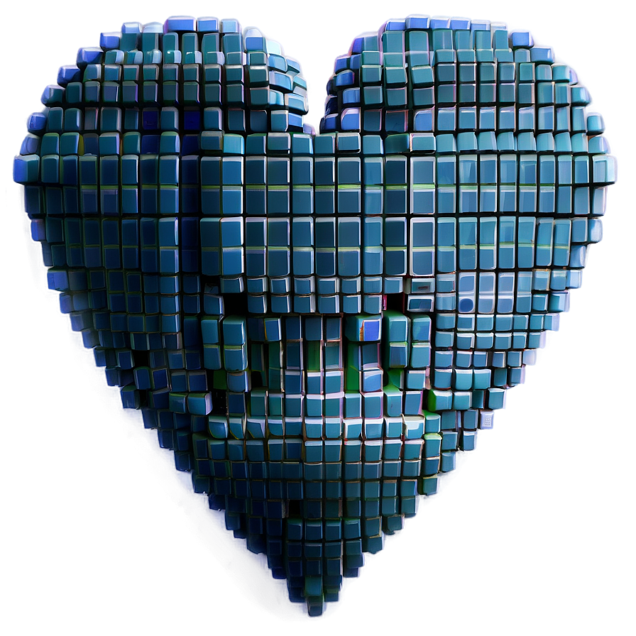 Abstract Pixel Heart Png Otm PNG Image