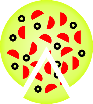 Abstract Pizza Graphic PNG Image