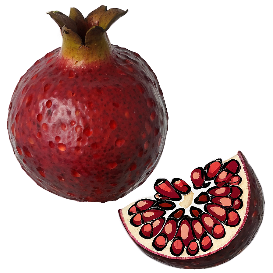 Abstract Pomegranate Design Png Vxe24 PNG Image