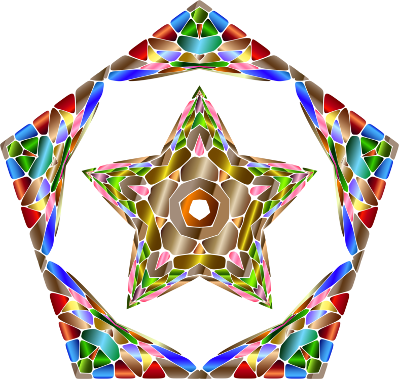 Abstract_ Psychedelic_ Star_ Pattern PNG Image