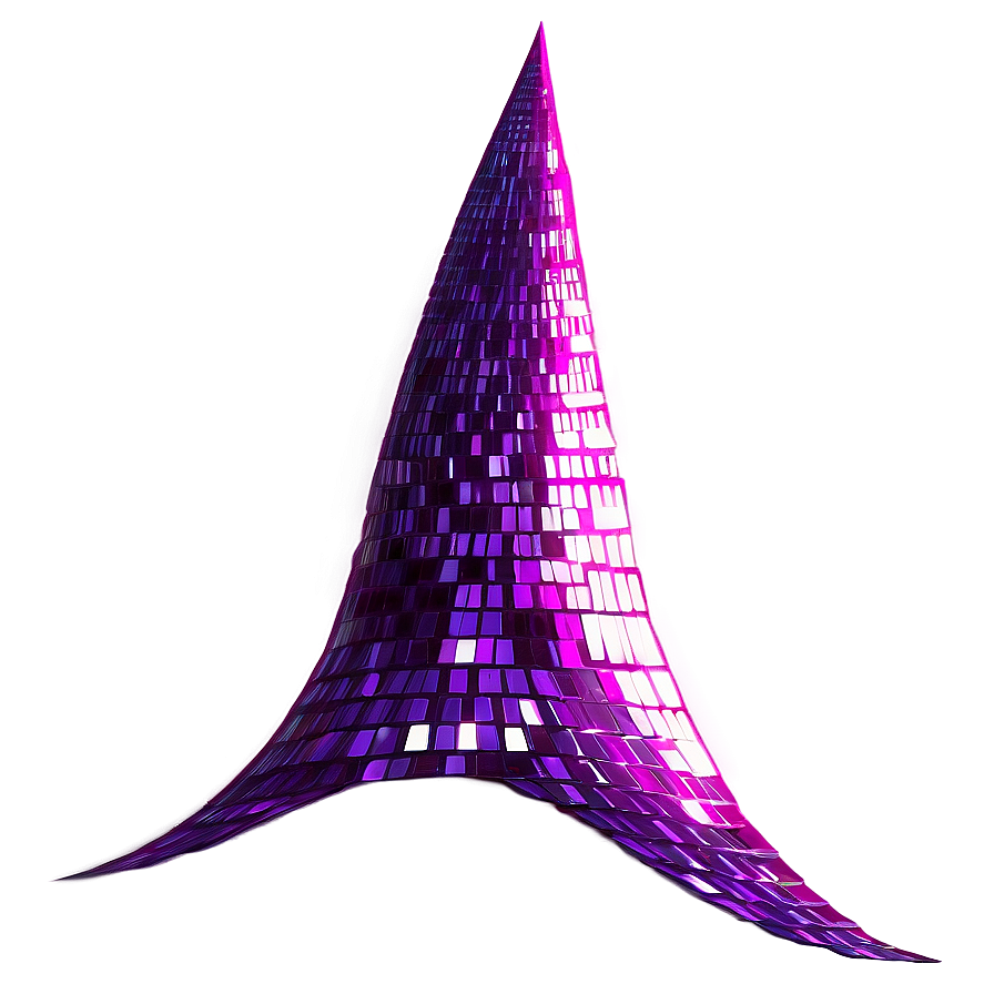 Abstract Purple Disco Ball Tower PNG Image