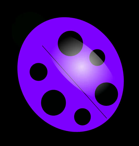 Abstract Purple Ladybug Illustration PNG Image