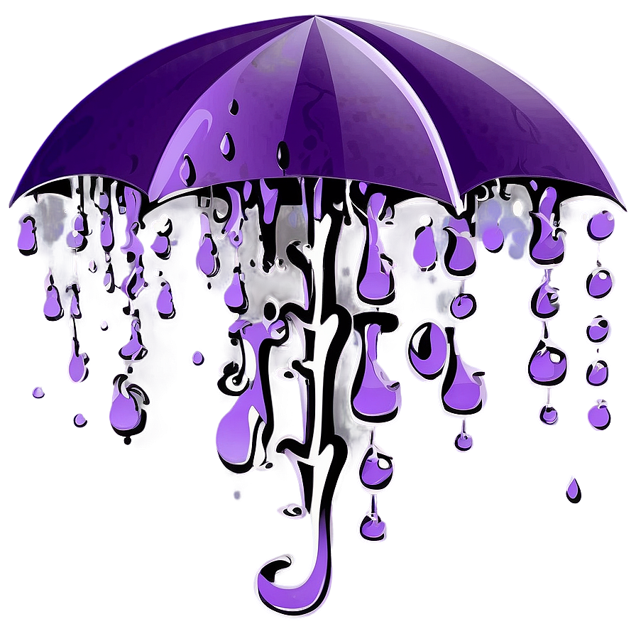 Abstract Purple Rain Illustration Png Ocf PNG Image