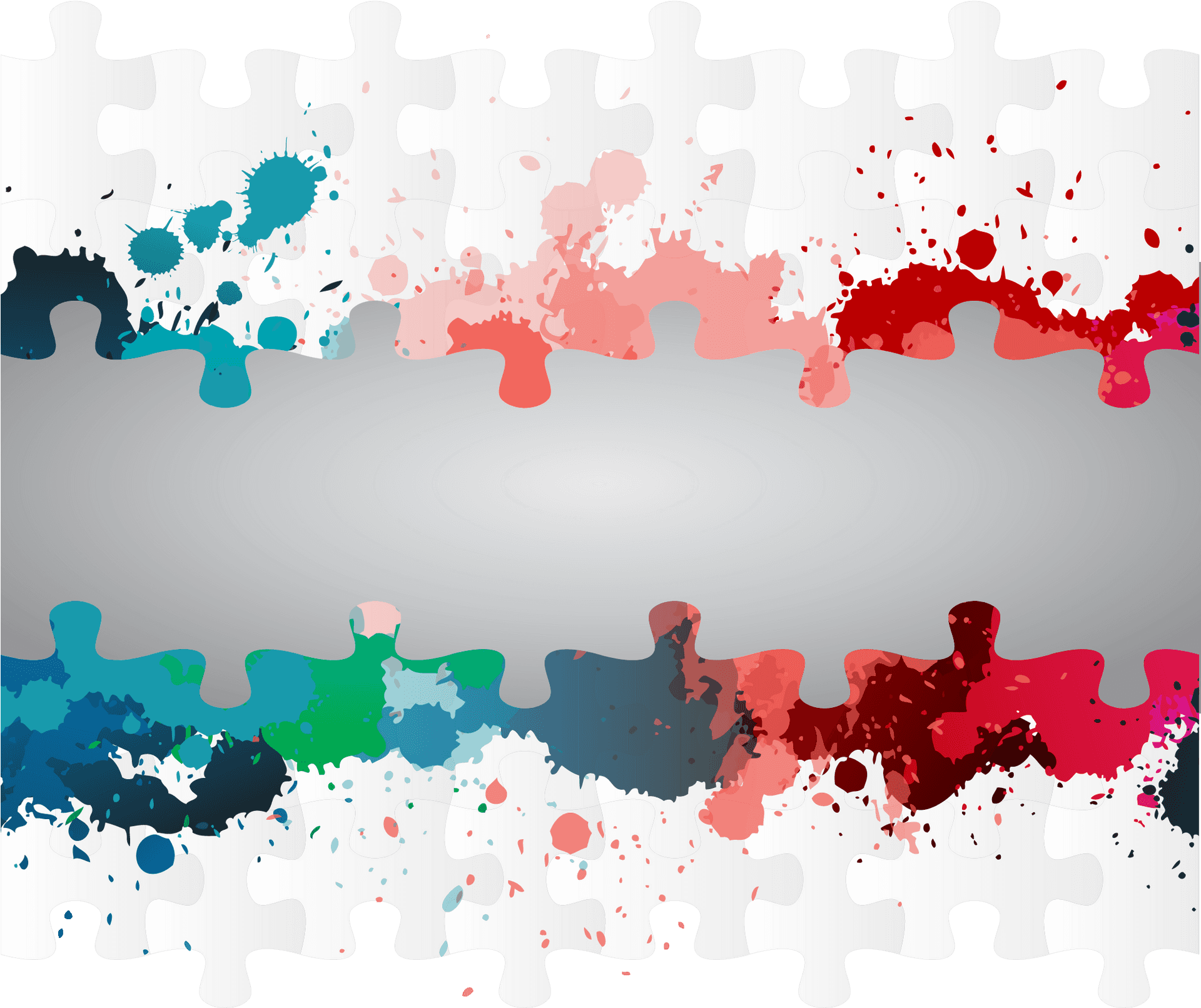 Abstract Puzzle Paint Splatter PNG Image