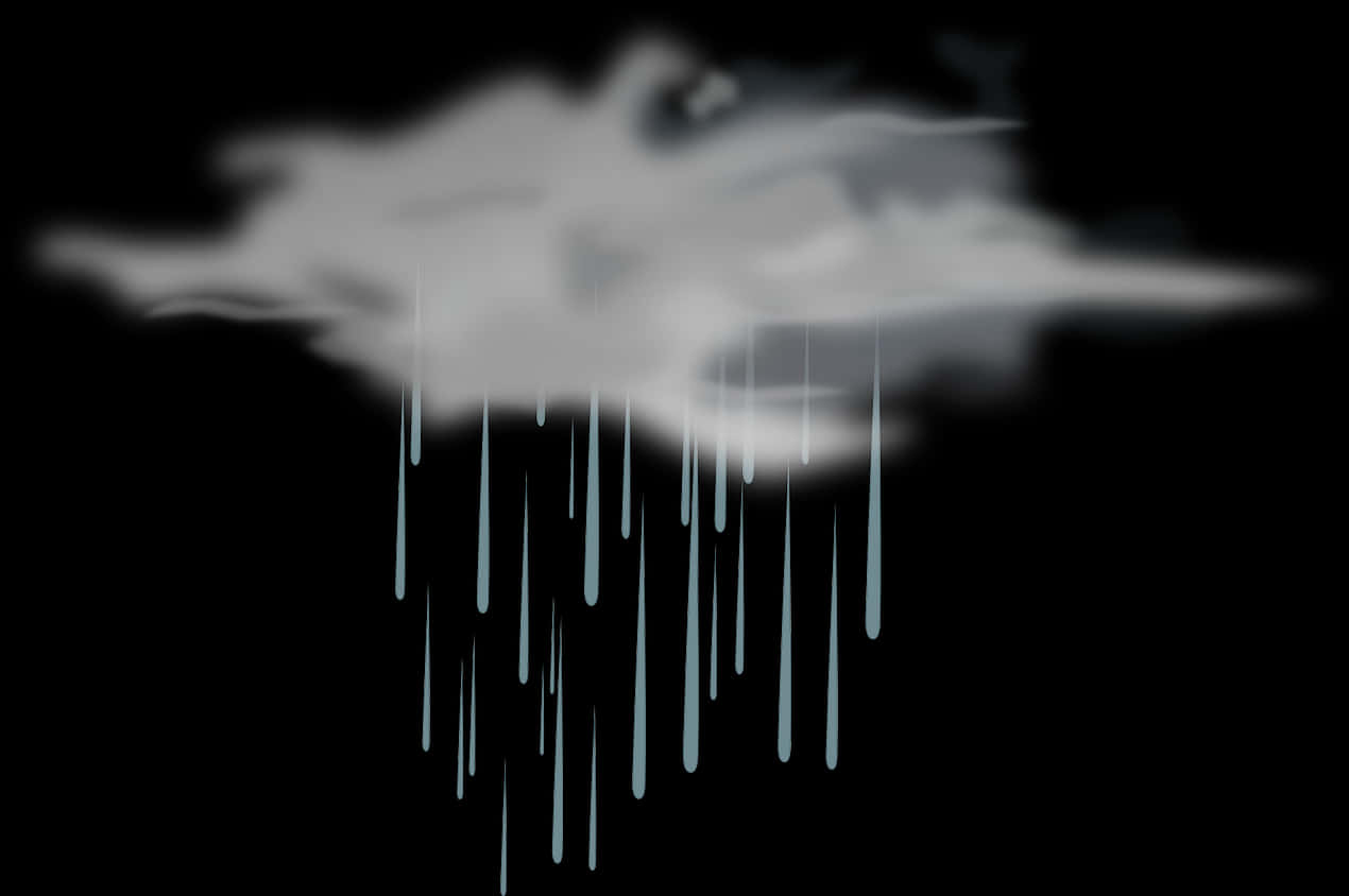 Abstract Rain Cloud Illustration PNG Image