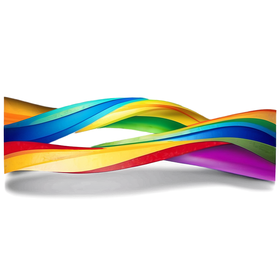 Abstract Rainbow Wavy Lines Png Ngi PNG Image