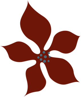 Abstract Red Flower Graphic PNG Image