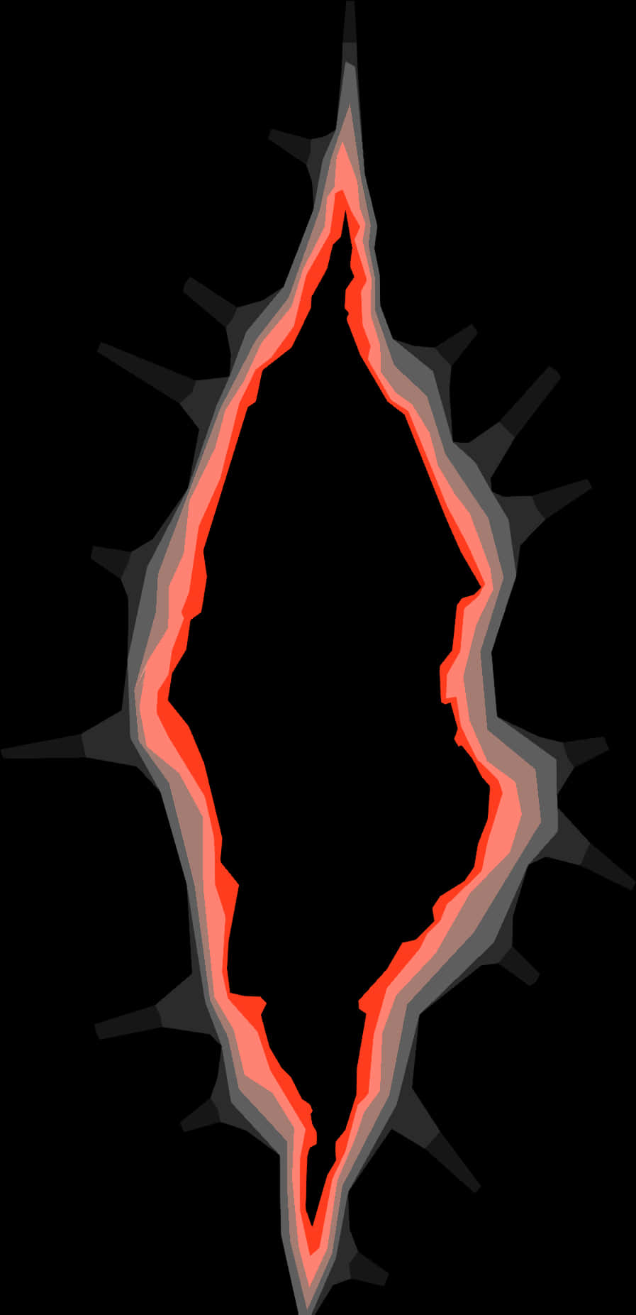 Abstract Red Outline Portal PNG Image