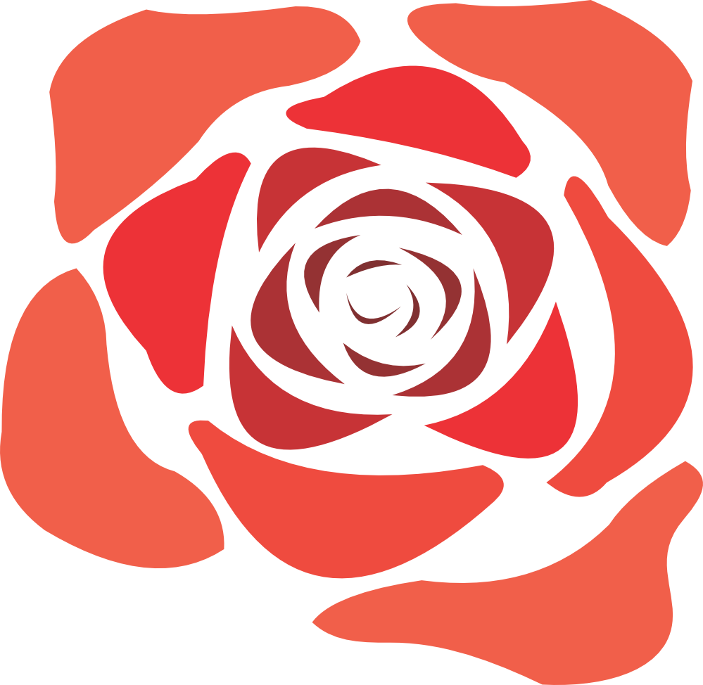 Abstract Red Rose Vector Art PNG Image