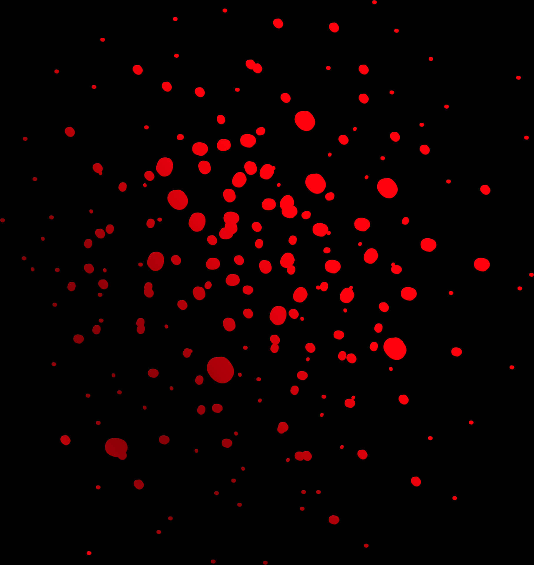 Abstract Red Splatteron Black Background PNG Image