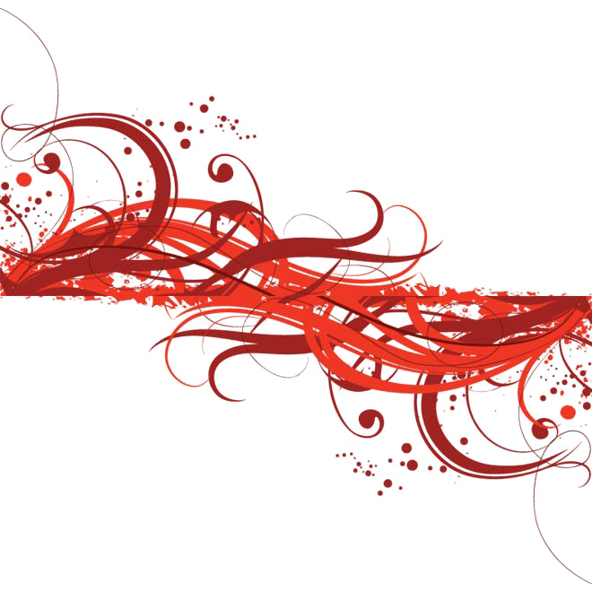 Abstract Red Swirls Design PNG Image