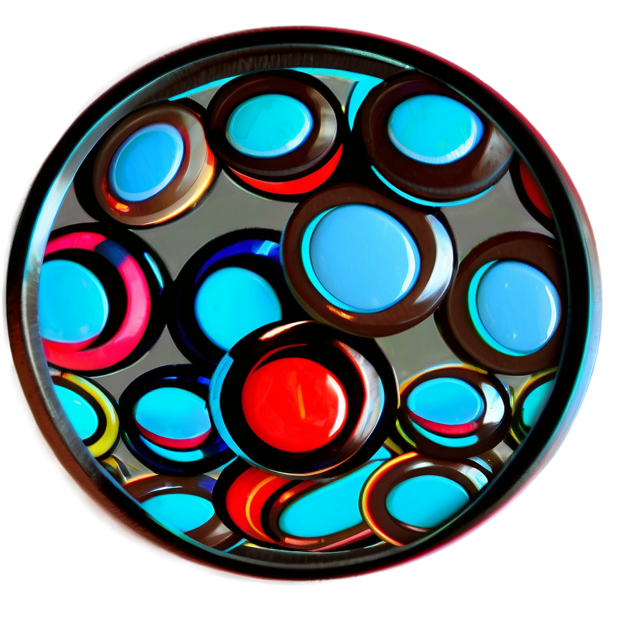 Abstract Retro Circles Png Lan PNG Image