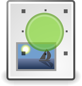 Abstract Sailing Under Green Sphere PNG Image