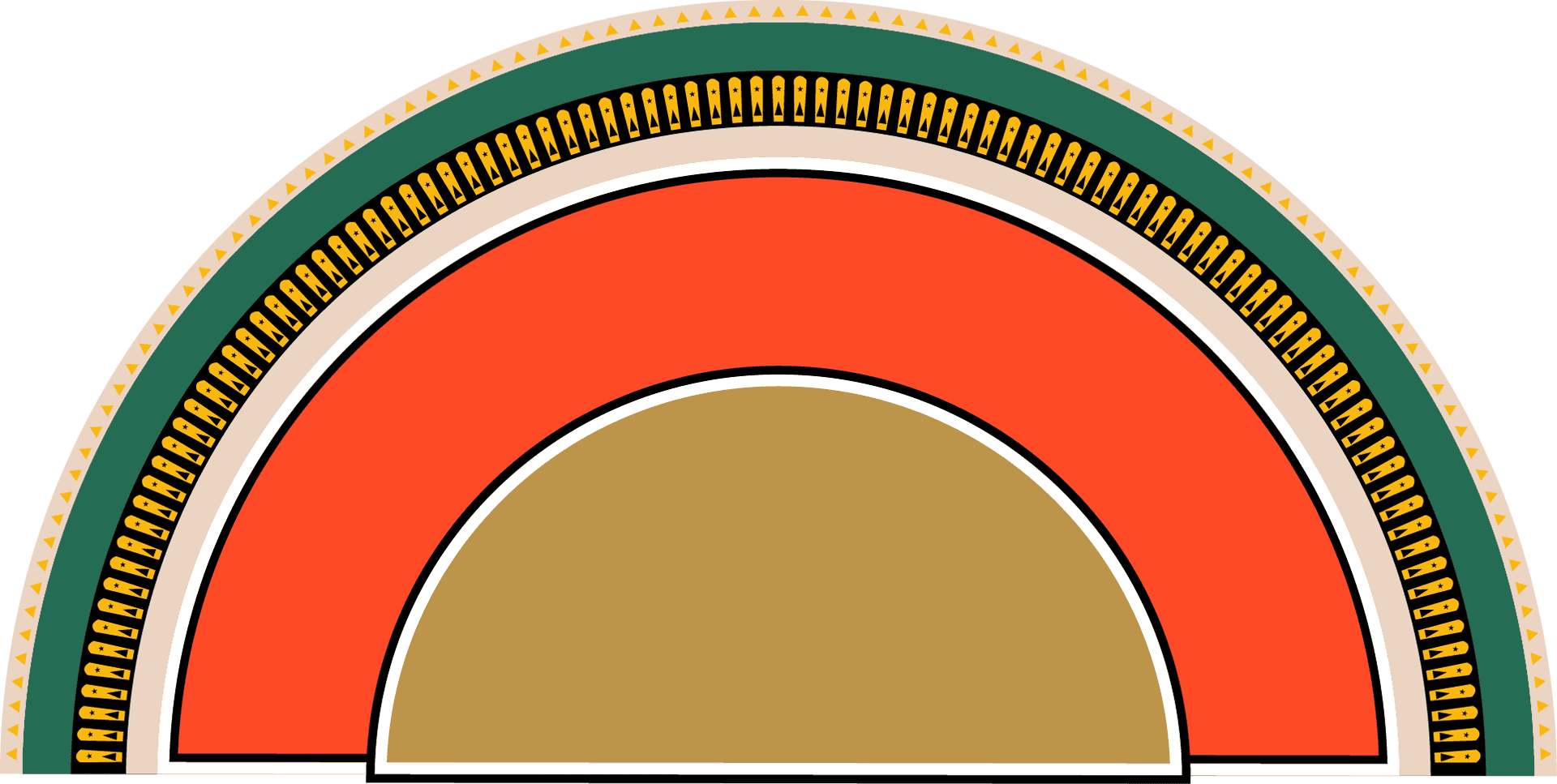 Abstract Semicircle Design PNG Image