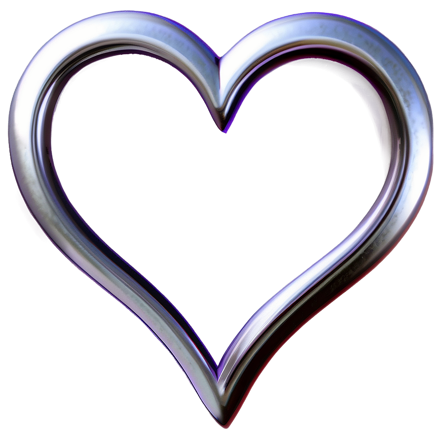 Abstract Silver Heart Png 75 PNG Image