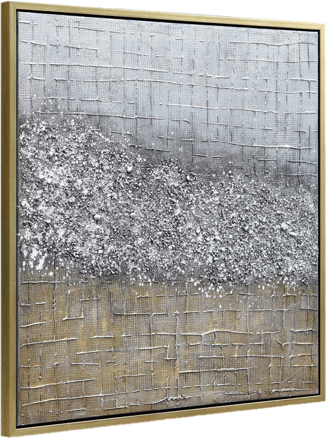 Abstract Silverand Gold Texture Wall Art PNG Image