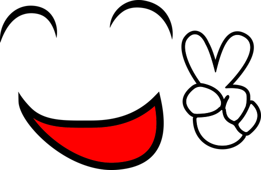 Abstract Smiley Face Peace Sign PNG Image