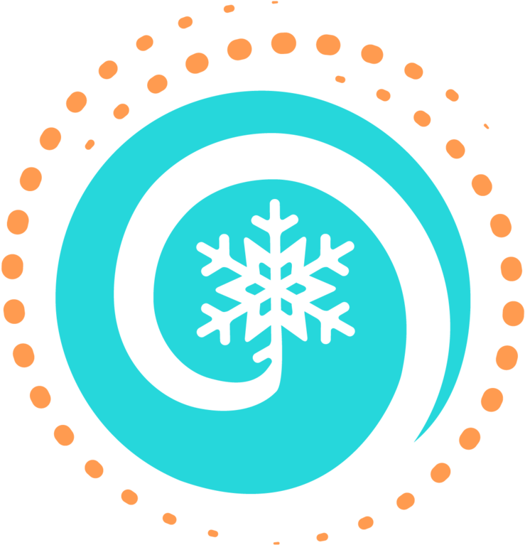 Abstract Snowflake Circle Design PNG Image