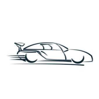 Abstract Sports Car Silhouette PNG Image