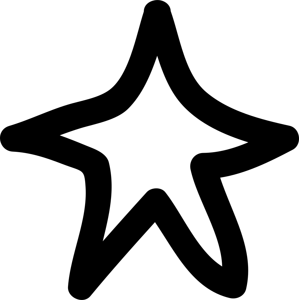 Abstract Star Doodle Outline PNG Image