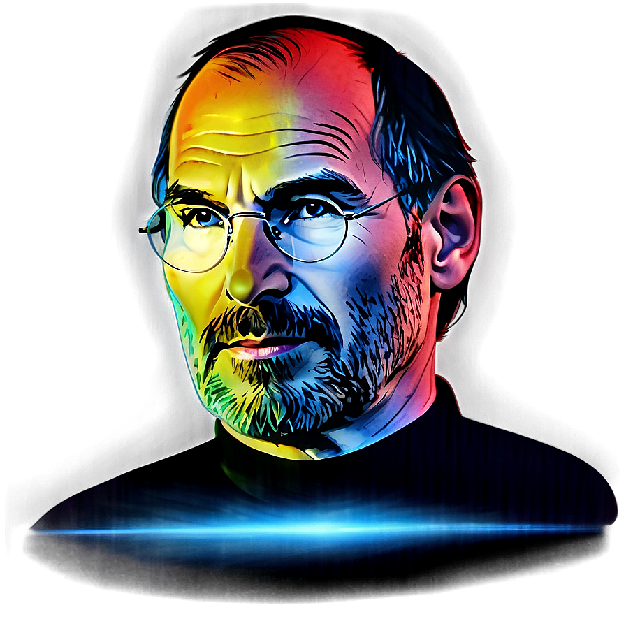 Abstract Steve Jobs Artwork Png 06122024 PNG Image