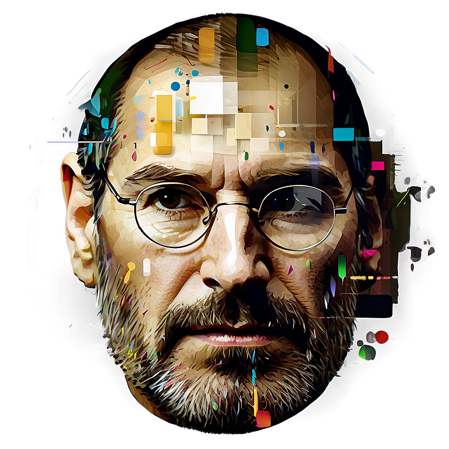 Abstract Steve Jobs Artwork Png 06122024 PNG Image