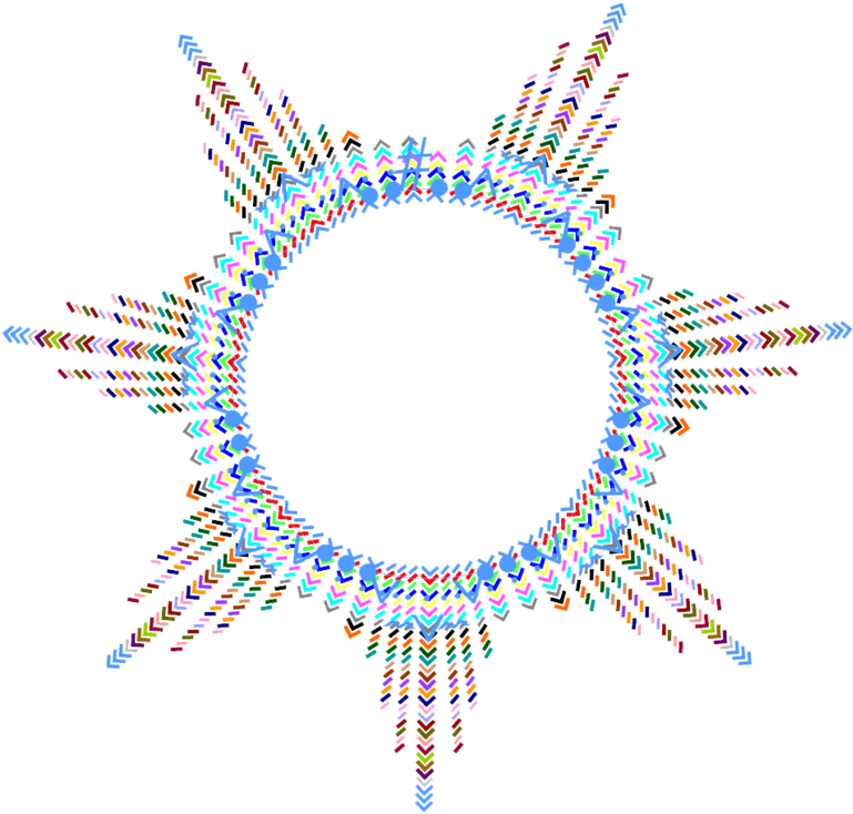 Abstract Sunburst Circle Art PNG Image